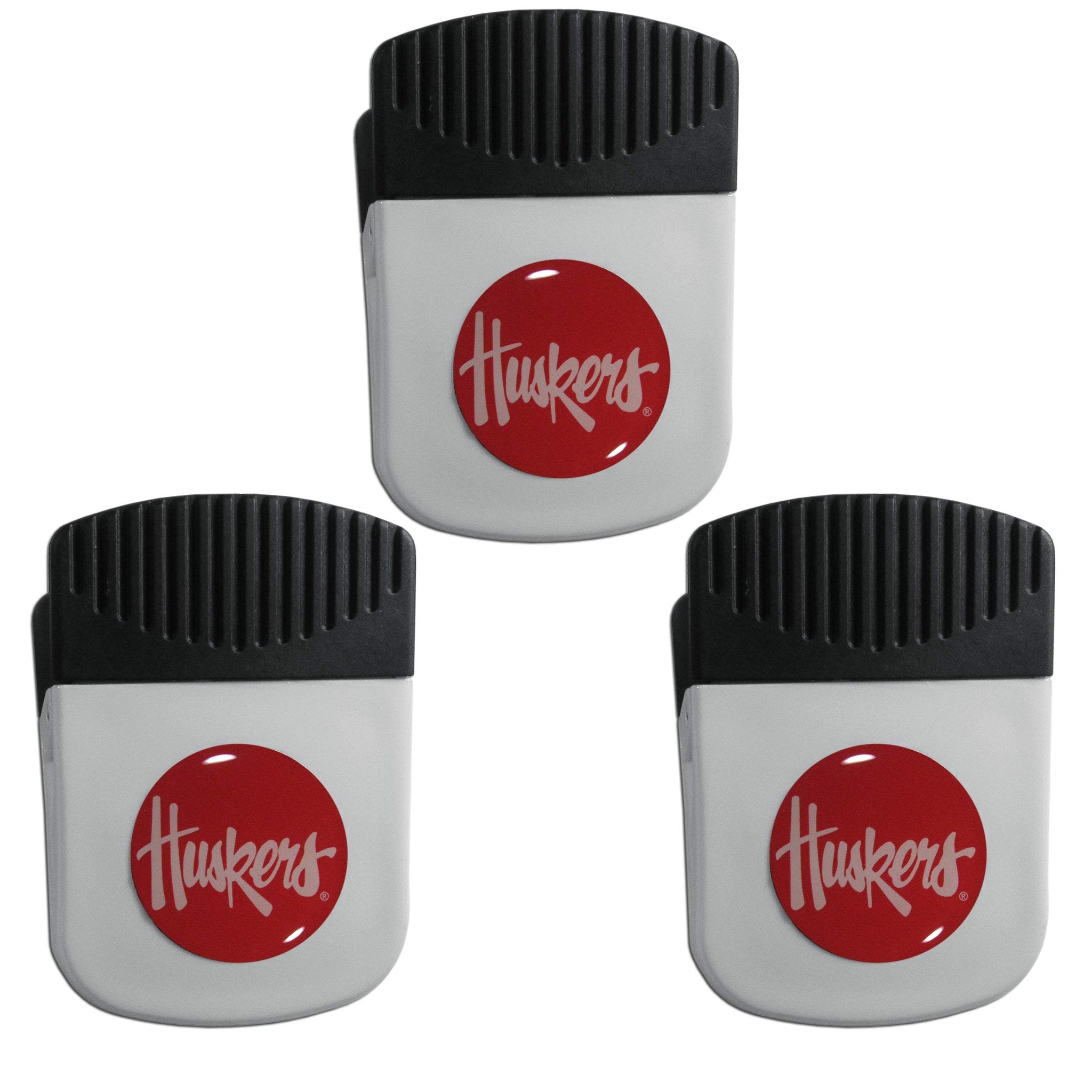 Nebraska Cornhuskers Chip Clip Magnet with Bottle Opener, 3pk - Nebraska Cornhuskers - Flyclothing LLC
