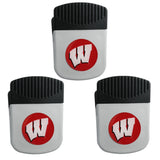 Wisconsin Badgers Chip Clip Magnet with Bottle Opener, 3pk - Wisconsin Badgers