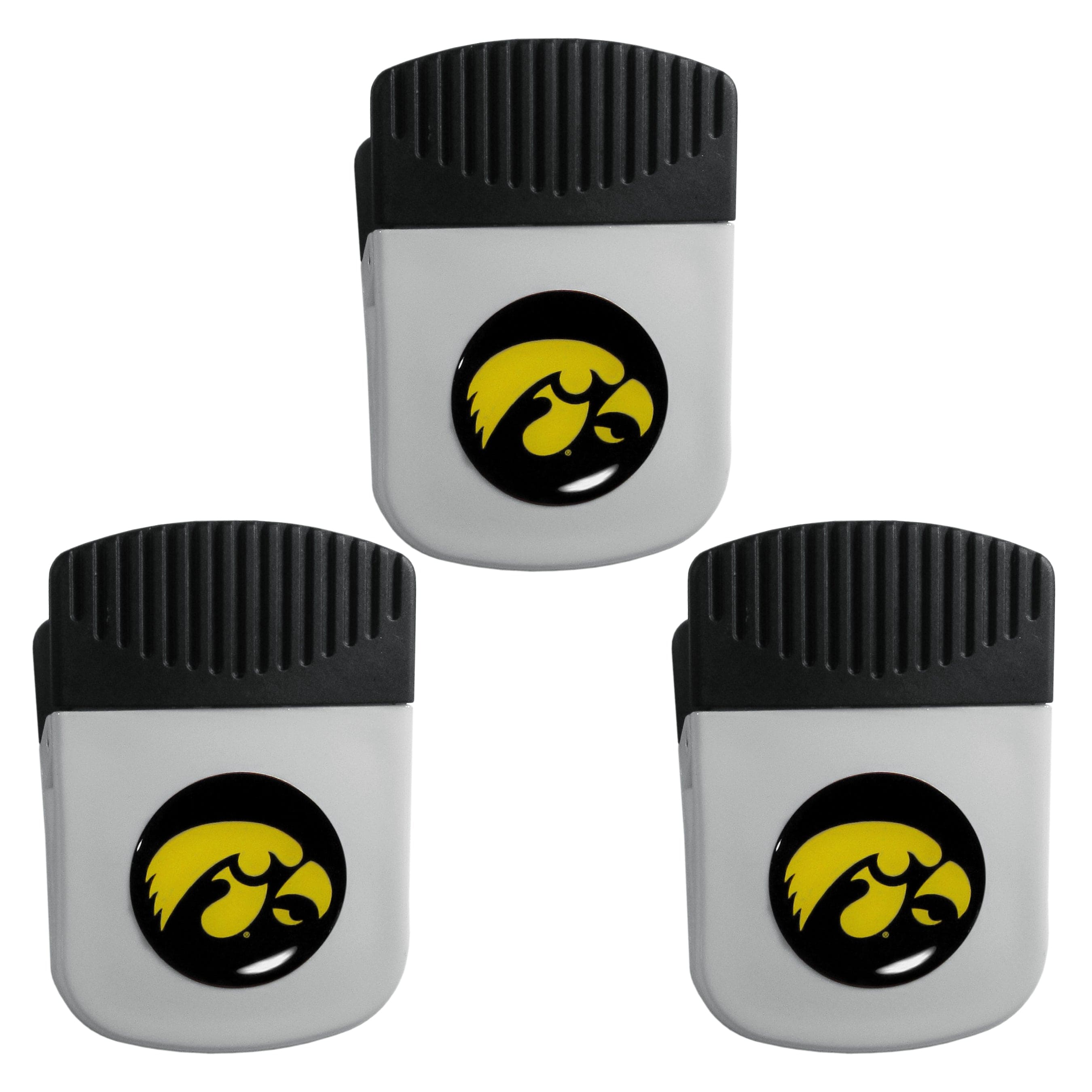 Iowa Hawkeyes Chip Clip Magnet with Bottle Opener, 3pk - Iowa Hawkeyes