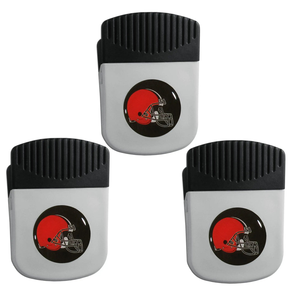 Cleveland Browns Chip Clip Magnet with Bottle Opener, 3pk - Cleveland Browns