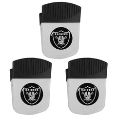 Las Vegas Raiders Chip Clip Magnet with Bottle Opener, 3pk - Las Vegas Raiders