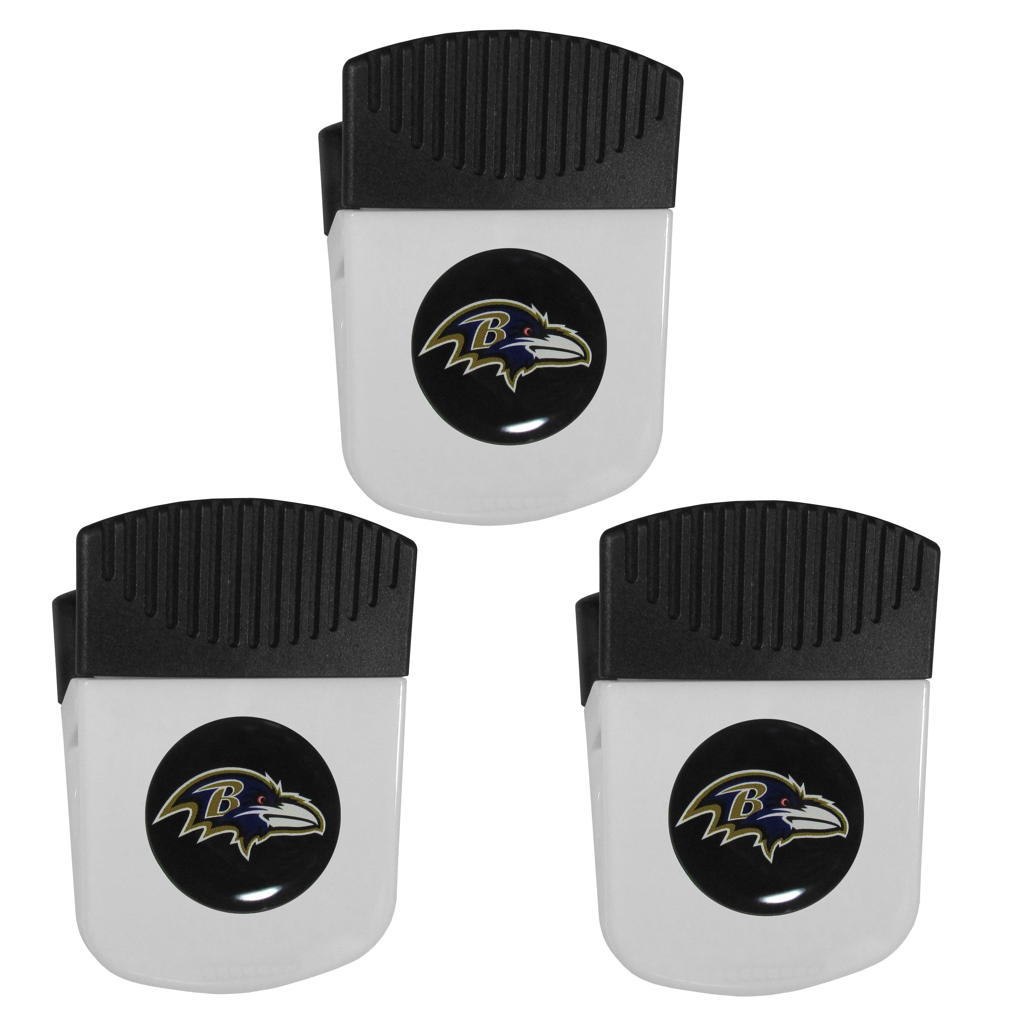 Baltimore Ravens Chip Clip Magnet with Bottle Opener, 3pk - Baltimore Ravens