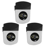 Baltimore Ravens Chip Clip Magnet with Bottle Opener, 3pk - Baltimore Ravens