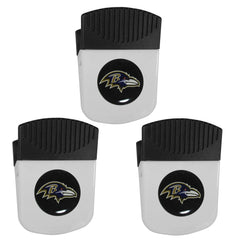 Baltimore Ravens Chip Clip Magnet with Bottle Opener, 3pk - Baltimore Ravens