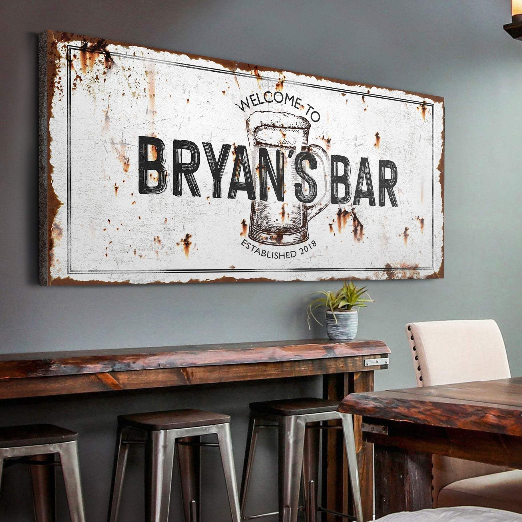 Beer Barrel Bar Sign II - Tailored Canvases - Flyclothing LLC