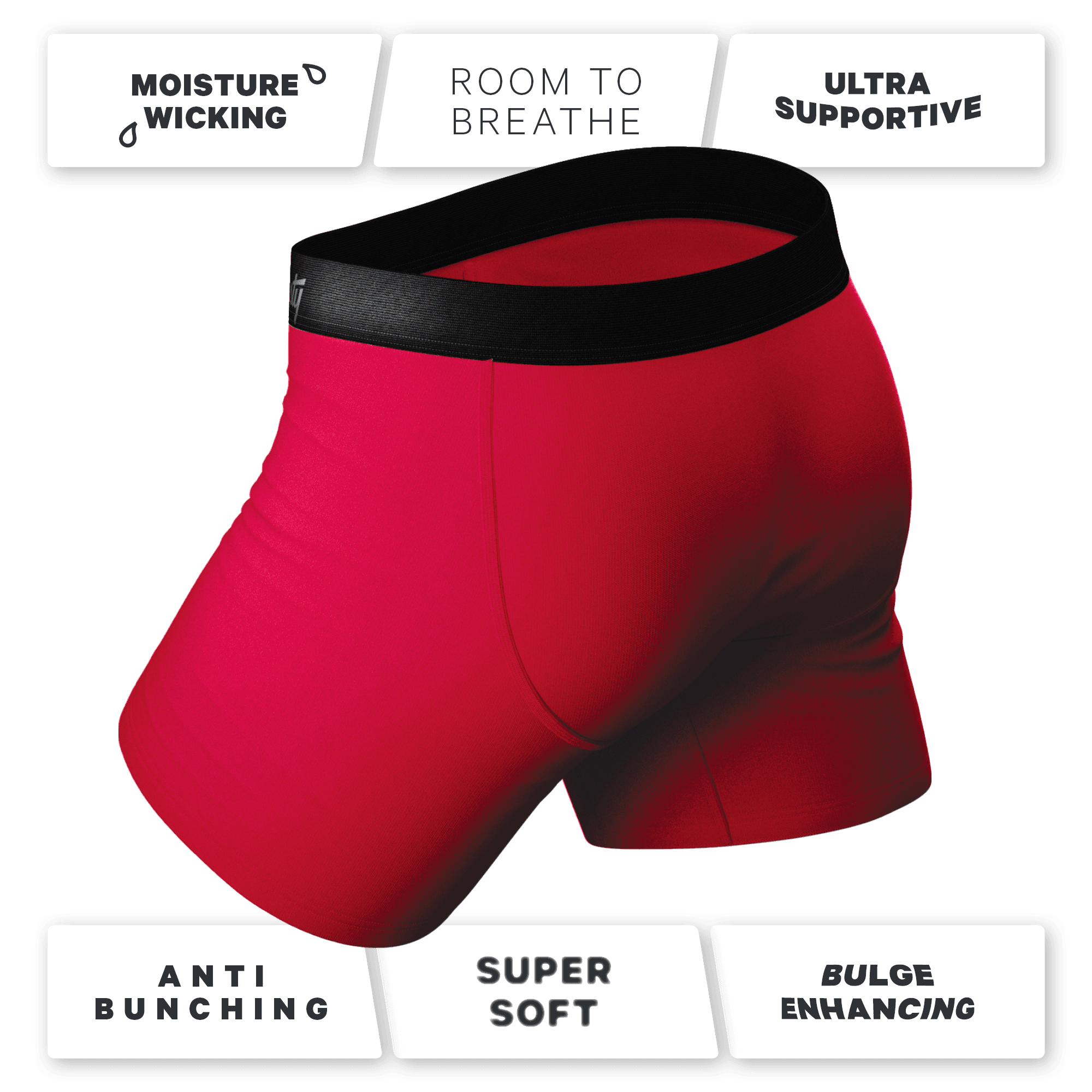 The 3 Legged Race | Solid Ball Hammock® Pouch Underwear With Fly 3 Pack - Shinesty