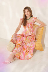 CABANA CRUSH WOVEN MIDI DRESS - Flying Tomato - Flyclothing LLC