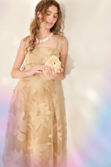 SANDY BLOOM FLORAL WOVEN LACE MIDI DRESS - Flying Tomato - Flyclothing LLC