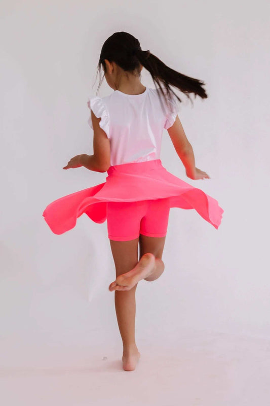 Neon Pink Twirl Skort - Mila & Rose ® - Flyclothing LLC