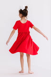 Red S/S Pocket Twirl Dress - Mila & Rose ®