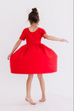 Red S/S Pocket Twirl Dress - Mila & Rose ®