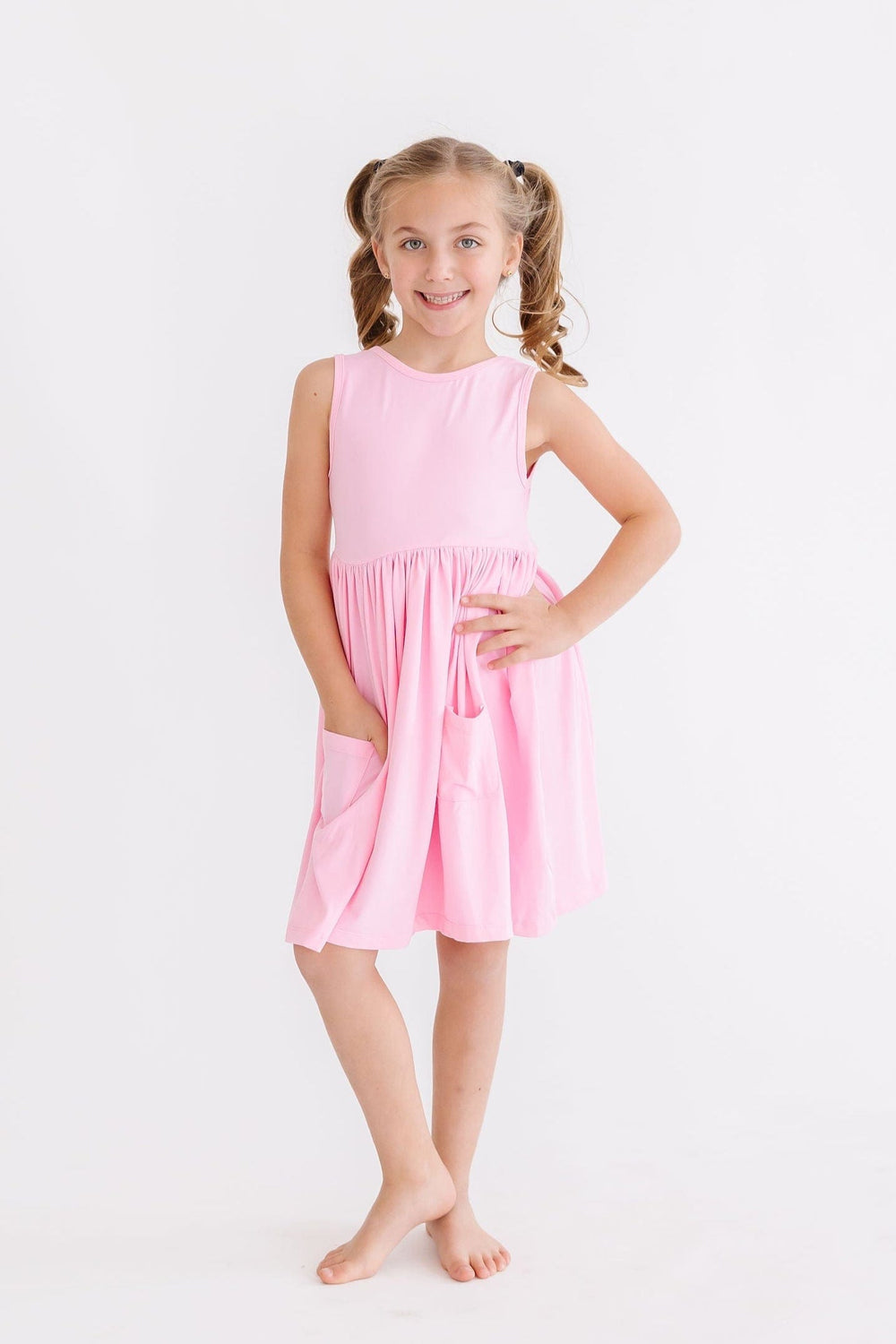Bubblegum Pink Tank Pocket Twirl Dress - Mila & Rose ®