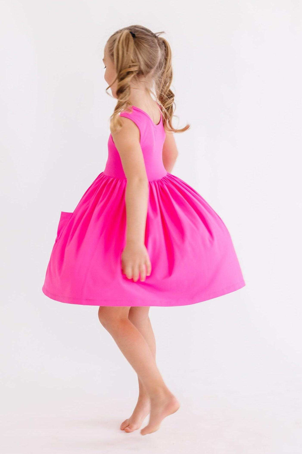 Hot Pink Tank Pocket Twirl Dress - Mila & Rose ® - Flyclothing LLC