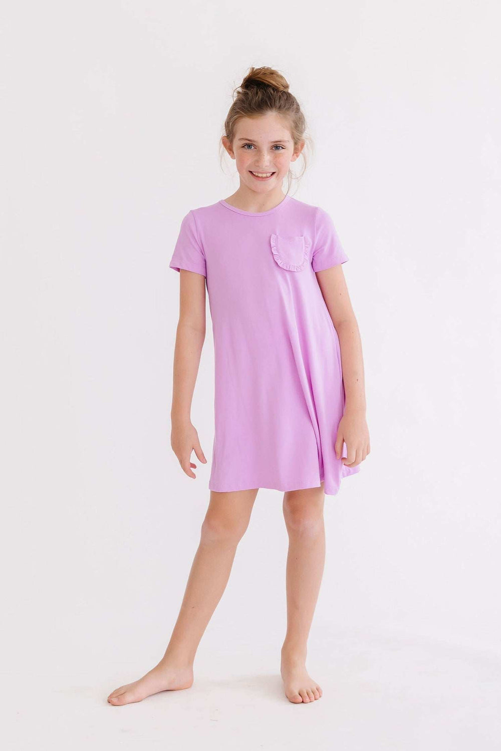 Bright Lilac T-Shirt Dress - Mila & Rose ® - Flyclothing LLC
