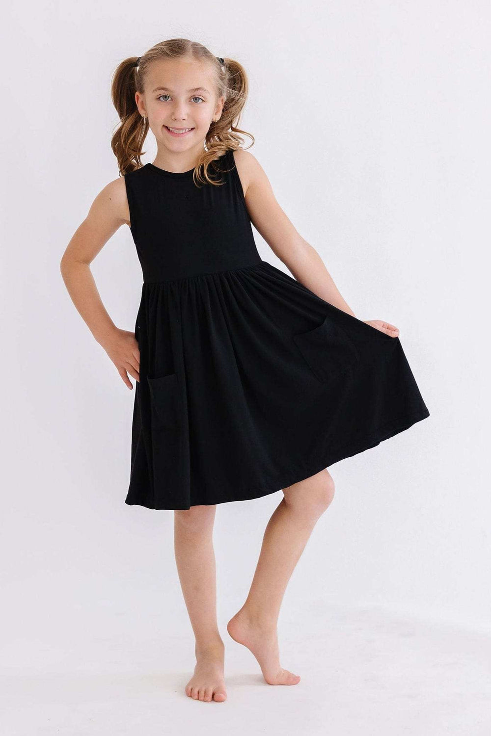 Black Tank Pocket Twirl Dress - Mila & Rose ® - Flyclothing LLC