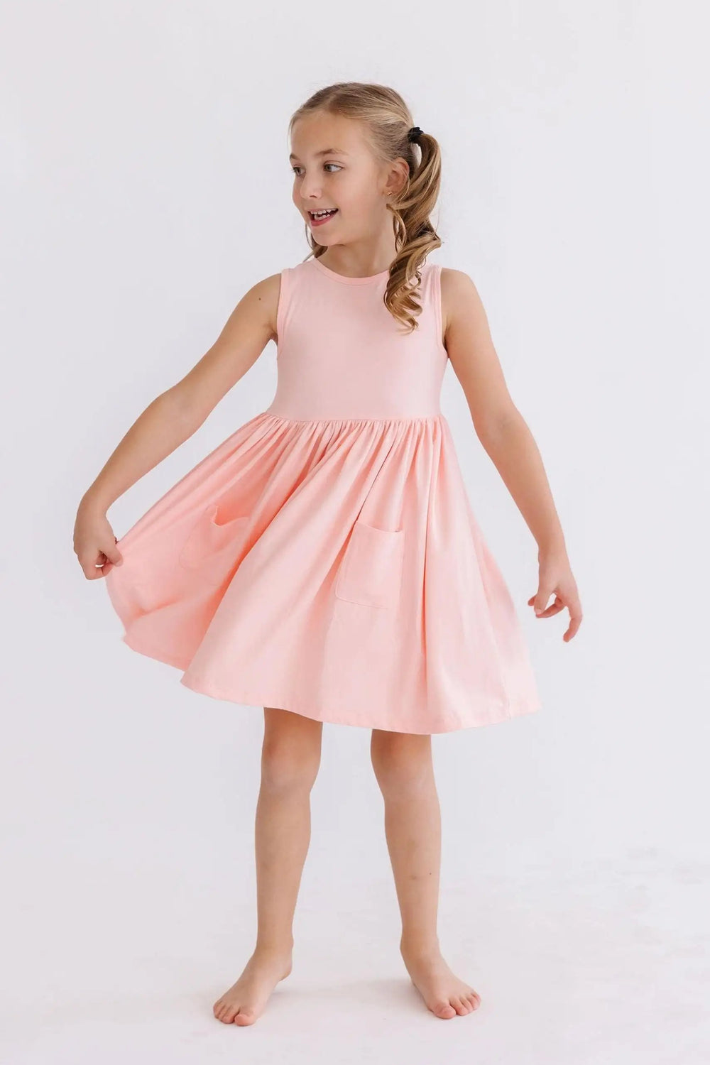 Peach Tank Pocket Twirl Dress - Mila & Rose ®