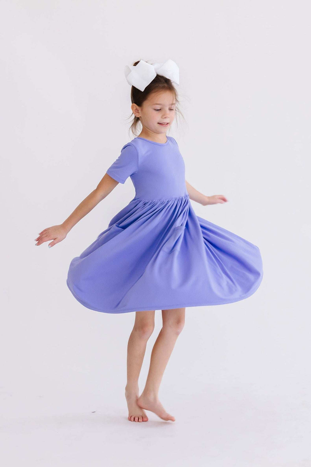 Periwinkle S/S Pocket Twirl Dress - Mila & Rose ® - Flyclothing LLC