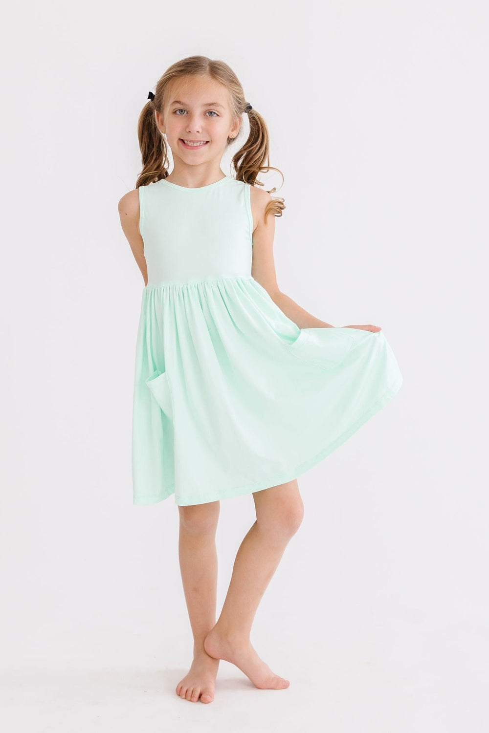 Pastel Green Tank Pocket Twirl Dress - Mila & Rose ®