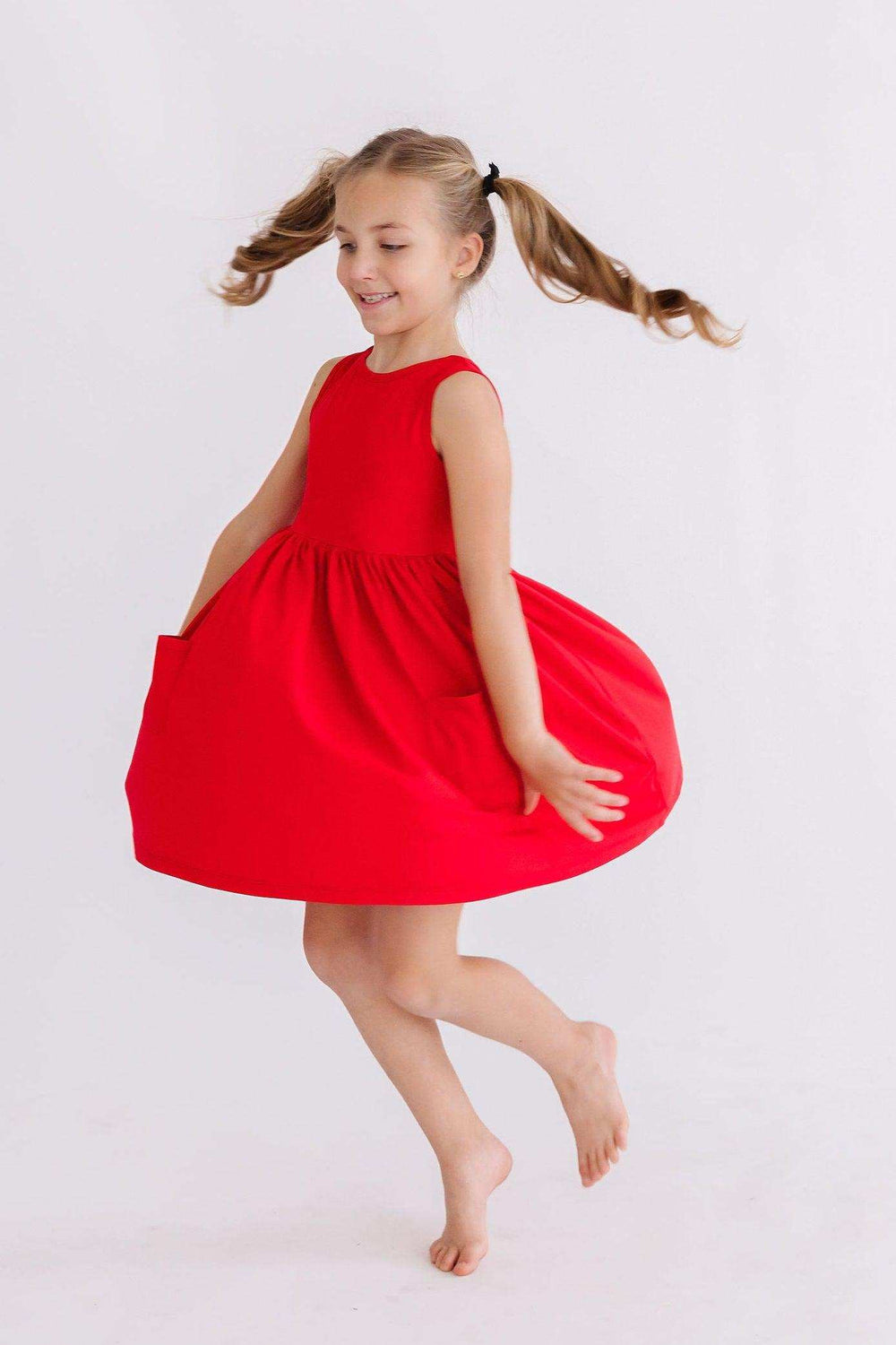 Red Tank Pocket Twirl Dress - Mila & Rose ® - Flyclothing LLC