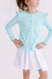 Aqua Ruffle Cardigan - Mila & Rose ®