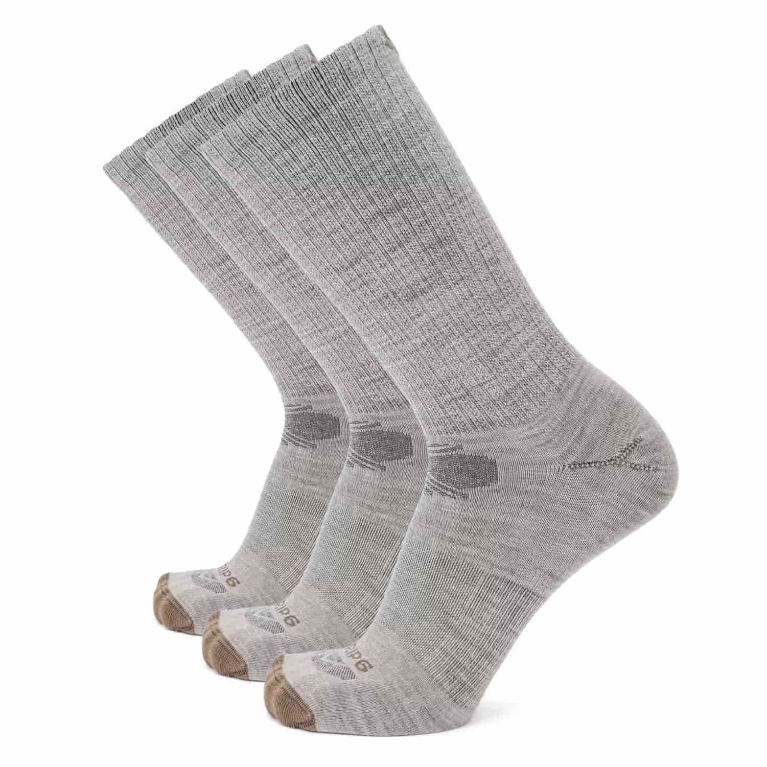 3 Pack Hobbs - Casual Crew Ultralight Merino Wool Dress Sock - GRIP6 - Flyclothing LLC