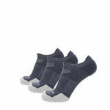 3 Pack Denim - Run No Show Runweight Merino Wool Sock - GRIP6 - Flyclothing LLC