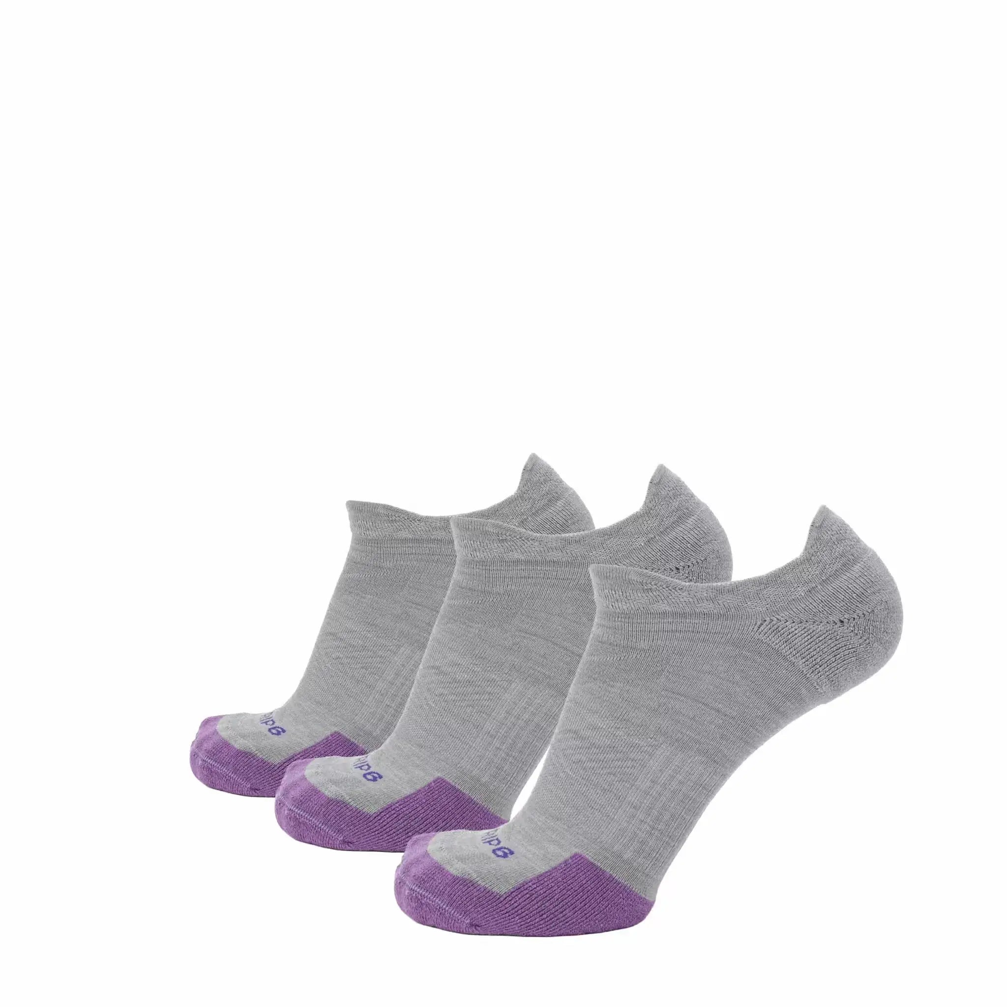 3 Pack Laurel - Run No Show Runweight Merino Wool Sock - GRIP6 - Flyclothing LLC