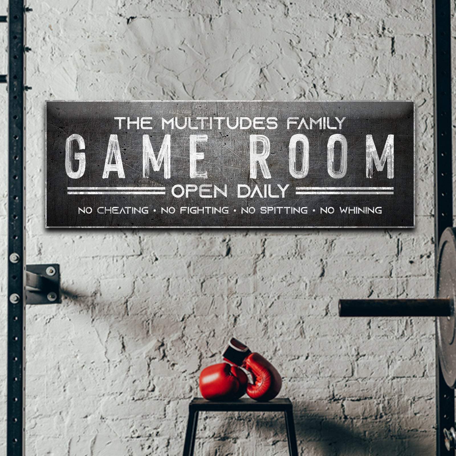 Family Game Room Sign - Tailored Canvases - Flyclothing LLC