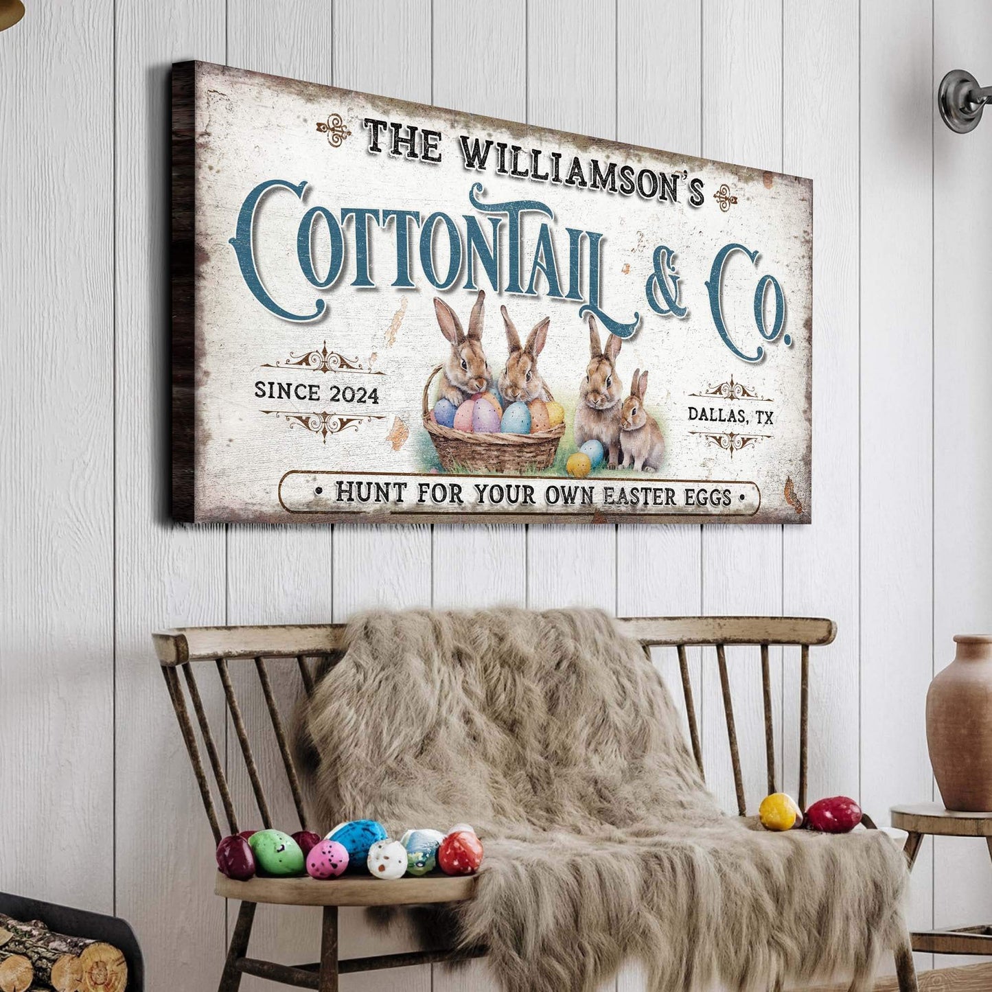 Vintage Easter Sign II - Tailored Canvases - Flyclothing LLC