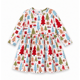 Christmas Merry Girl's Soft Bamboo Dress - Tesa Babe - Flyclothing LLC