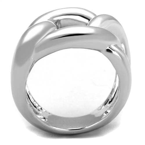 3W1074 - Rhodium Brass Ring with No Stone - Alamode - Flyclothing LLC