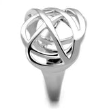 3W1075 - Rhodium Brass Ring with No Stone - Alamode - Flyclothing LLC