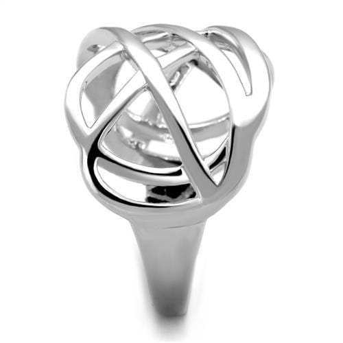 3W1075 - Rhodium Brass Ring with No Stone - Alamode - Flyclothing LLC