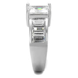 3W1086 - Rhodium Brass Ring with AAA Grade CZ in Clear - Alamode - Flyclothing LLC