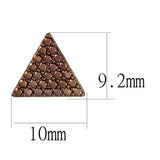 3W1122 - IP Coffee light Brass Earrings with AAA Grade CZ  in Light Coffee - Alamode