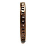 3W1137 - IP Coffee light Brass Ring with AAA Grade CZ  in Brown