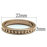 3W1139 - IP Rose Gold(Ion Plating) Brass Ring with AAA Grade CZ  in Metallic Light Gold - Alamode