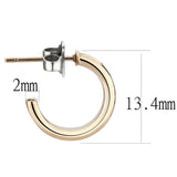 3W1142 - IP Rose Gold(Ion Plating) Brass Earrings with Top Grade Crystal  in Metallic Light Gold - Alamode