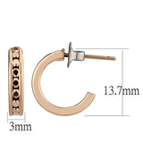 3W1142 - IP Rose Gold(Ion Plating) Brass Earrings with Top Grade Crystal in Metallic Light Gold - Alamode - Flyclothing LLC