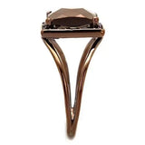 3W1165 - IP Coffee light Brass Ring with AAA Grade CZ in Light Coffee - Alamode - Flyclothing LLC