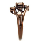 3W1168 - IP Coffee light Brass Ring with AAA Grade CZ in Light Coffee - Alamode - Flyclothing LLC