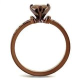 3W1191 - IP Coffee light Brass Ring with AAA Grade CZ in Light Coffee - Alamode - Flyclothing LLC