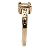 3W1197 - IP Rose Gold(Ion Plating) Brass Ring with AAA Grade CZ in Metallic Light Gold - Alamode - Flyclothing LLC