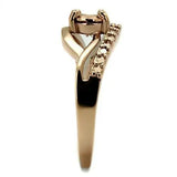 3W1198 - IP Rose Gold(Ion Plating) Brass Ring with AAA Grade CZ in Metallic Light Gold - Alamode - Flyclothing LLC