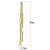 3W1203 - Gold Brass Earrings with Top Grade Crystal in Clear - Alamode - Flyclothing LLC