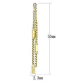 3W1203 - Gold Brass Earrings with Top Grade Crystal  in Clear - Alamode