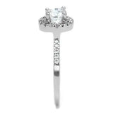 3W1210 - Rhodium Brass Ring with AAA Grade CZ in Clear - Alamode - Flyclothing LLC