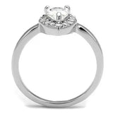 3W1219 - Rhodium Brass Ring with AAA Grade CZ in Clear - Alamode - Flyclothing LLC