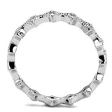 3W1231 - Rhodium Brass Ring with AAA Grade CZ in Clear - Alamode - Flyclothing LLC