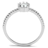 3W1233 - Rhodium Brass Ring with AAA Grade CZ in Clear - Alamode - Flyclothing LLC